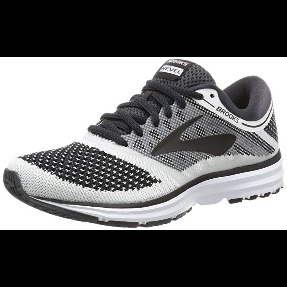 Brooks Women's Revel Running Shoe, White/Anthracite/Black 10 New